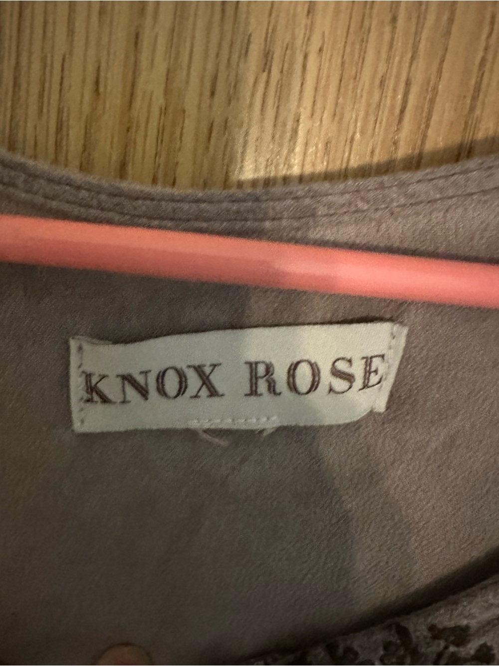 Knox Rose Gray Embroidered V-Neck Tunic - Picture 5 of 6
